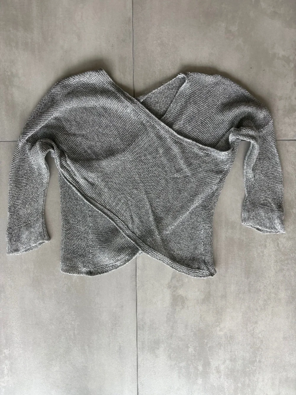 Derek Lam 10 Crosby Gray Open Back Knit Sweater M